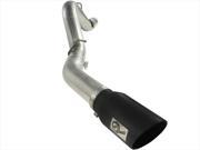 aFe Power 49 44040 P Mach Force XP 5 in. Stainless Steel with Polished Tip DPF Back Exhaust System for GM Diesel Trucks 07.5 10 V8 6.6 L