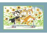 La Rug WW 04 3958 39 in. x 58 in. Wags and Whiskers Duckport Kitties Take A Ride Rug
