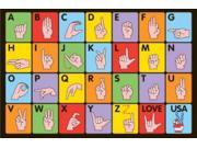 La Rug FT 129 5178 51 in. x 78 in. Fun Time Sign Language Area Rug Multi Colored