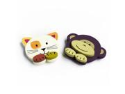 Blancho Bedding BP005 MOCA Monkey and Cat Brooch Brooch Pin Animal Pin Brooch Set of 2