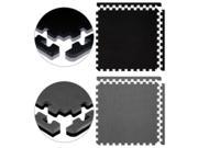 Alessco JSFRBKGY2048 Jumbo Reversible SoftFloors Black Grey 20 x 48 Set