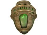 Meyda 22091 Victorian Art Glass Gothic Crown Shade Green