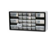 Akro Mils AKM10126 Stackable Cabinet 26 Drawers 20in.x6 .38in.x10 1.332in. Black Gray