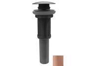 Whitehaus Collection WHD01 CO 2.75 in. Decorative pop up mushroom drain with no overflow Polished Copper