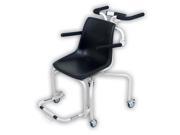 Cardinal Scale Detecto 6880 Chair Scale Zero Turn Radius Single Load Cell 3 in. Diameter Oversized Wheels Lift Away Arm Rest and Foot Rest 440 Lb X .2 Lb 200 K