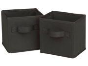 Honey Can Do SFT 02084 Mini Black Folding Storage Cube 2 Count