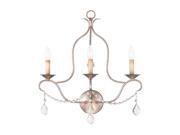 Livex Lighting Chesterfield Wall Sconce in Antique Silver Leaf - 6433-73 Livex Lighting Chesterfield Wall Sconce in Antique Silver Leaf - 6433-73