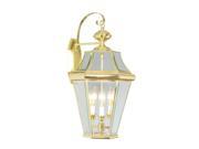 Livex 2361 02 Georgetown Outdoor Light Polished Brass