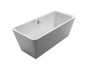 Whitehaus WHHQ170BATH 5.58 ft. Center Drain Freestanding Bathtub in White