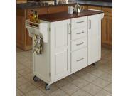 Home Styles 9100 1027G Create a Cart White Finish with Cherry Top