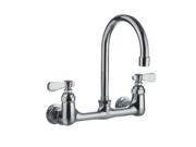 Whitehaus WHFS9814 P5 C 2 Handle Laundry Faucet in Polished Chrome