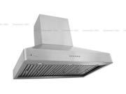 XTREMEAIR USA Deluxe Series DL08 W36 36 900 CFM LED lights Baffle Filters W Grease Drain Tunnel Wall Mount Range Hood