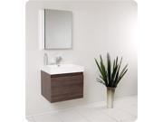 Fresca Nano Gray Oak Modern Bathroom Vanity w Medicine Cabinet