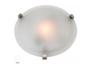 Access Lighting Cirrus 1 Light White Finish w Frosted Glass White Flush Mounts