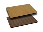 Flash Furniture XU WNT 2430 GG 24 in. x 30 in. Rectangular Table Top with Natural or Walnut Reversible Laminate Top