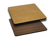 Flash Furniture XU WNT 3636 GG 36 in. Square Table Top with Natural or Walnut Reversible Laminate Top