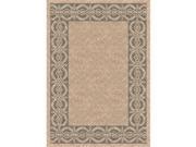 IMS 26072327507108 7 ft. x 10 ft. HEAVYWEIGHT OUTDOOR PATIO RUG BARRYMORE PATTERN BEIGE GRAY