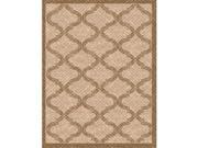 IMS 26072539507101 7 ft. x 10 ft. HEAVYWEIGHT OUTDOOR PATIO RUG BOMBAY PATTERN BEIGE LT BROWN