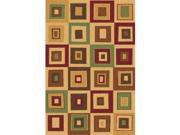 IMS 28680485146244 5 ft. x 8 ft. HIGH QUALITY AREA RUG SQUARED PATTERN BEIGE