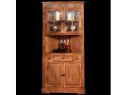 Sunny Designs 2451RO Sedona Corner China Cabinet in Rustic Oak