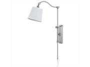 Cal Lighting WL 2474 BS 40 W Pompano Wall Lamp Brushed Steel Finish