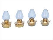 Handcrafted Model Ships NL 1141 Solid Brass Table Oil Lamp 5 in. Set of 4 Decorative Accent