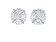 Gold and Diamonds EF7487 W 0.40CT DIA MICRO PAVE EARRINGS Size 7