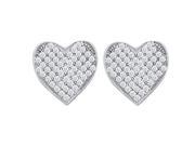 Gold and Diamonds EF7572 W 0.33CT DIA HEART EARRINGS Size 7