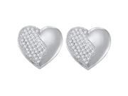 Gold and Diamonds EF7827 W 0.25CT DIA HEART EARRINGS Size 7
