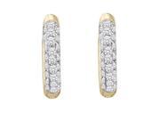 Gold and Diamonds EF7430 0.17CT DIA MICRO PAVE HOOPS Size 7