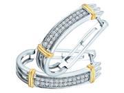 Gold and Diamonds EF6962 W 0.15CT DIA FASHION HOOPS Size 7