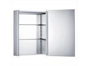 Whitehaus Collection WHLED 1 ALUM 19.625 in. Mirrored Medicine Cabinet in Aluminum