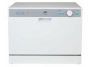 SUNPENTOWN SD 2202W SPT 6 Place Setting White Countertop Dishwasher with Delay Start