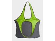 Peerless VEST001 Gray Lime Village Zipper Tote Bag Gray And Lime