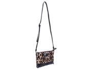 Parinda 11207 CARA Quilted Faux Leather Crossbody Bag Leopard