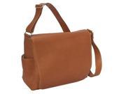 Piel Leather 2496 Urban Messenger Bag Saddle