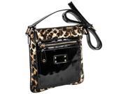 Parinda 11197 EMET Quilted Faux Leather Crossbody Bag Leopard