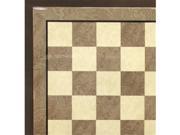 Ferrer 50440GY 17.3 in. Glossy Wooden Chess Board Grey and Ivory