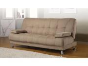 Tan Microfiber Futon Sofa Bed by Coaster Furniture