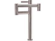 Whitehaus Collection WHPF0501 BN 10.75 in. Decohaus deck mount pot filler with lever handle and single swing arm Brushed Nickel