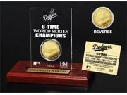 Highland Mint LAD6WSACRYLK Los Angeles Dodgers Gold Mint Coin Acrylic Desk Top Display Baseball