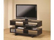 Contemporary TV Console with Open Storage Cappuccino Finish by Coaster