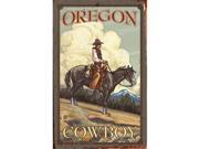 ArteHouse 0003 0529 Cowboy Rider Planked Wood 14 x 23 Sign