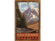 ArteHouse 0003 0497 Mountain View Planked Wood 14 x 23 Sign