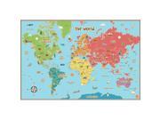 WallPops WPE0624 Kids World Dry Erase Map Wall Decals