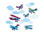 WallPops WPK0629 Mighty Vintage Planes Wall Art Kit Decals