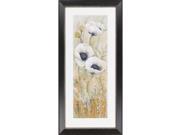 Surya Rug LJ4108 2347 White Poppies I Giclee Print Wall Art 23 x 47 in.