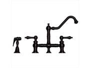 Whitehaus Collection WHKBTLV3 9201 ORB 2 Handle Side Sprayer Kitchen Faucet in Oil Rubbed Bronze