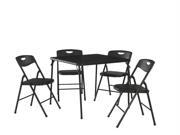Cosco Products 37557BLKE 5 Piece Folding Table and Chair Set Black