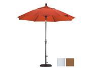March Products GSCUF908170 5488 9 ft. Fiberglass Market Umbrella Collar Tilt Matted White Sunbrella Canvas Teak
